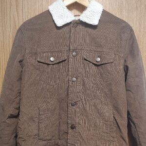 Banana Republic Brown and White Military Field Jacket